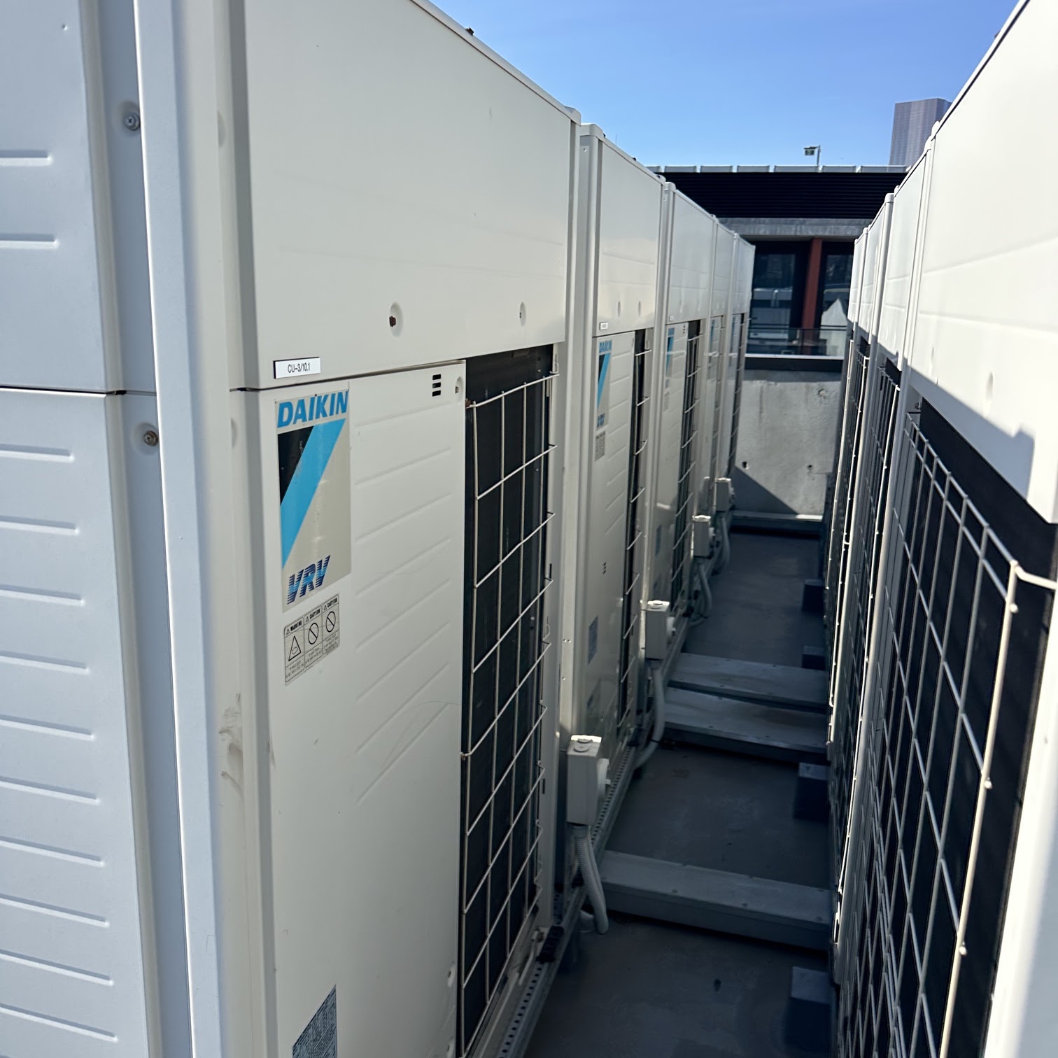 Commercial air conditioning outdoor units maintained by Simple Air Solutions